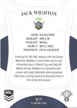 2023 NRL Traders Elite #017 Jack Wighton Back